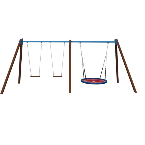 Купить Детский игровой комплекс  Kidigo Triple Fun Wood в Киеве - фото №1